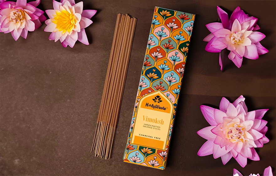 HolyWaste® Joy of Vimoksh Incense Combo Pack of 5 Fragrances (5 Packs)